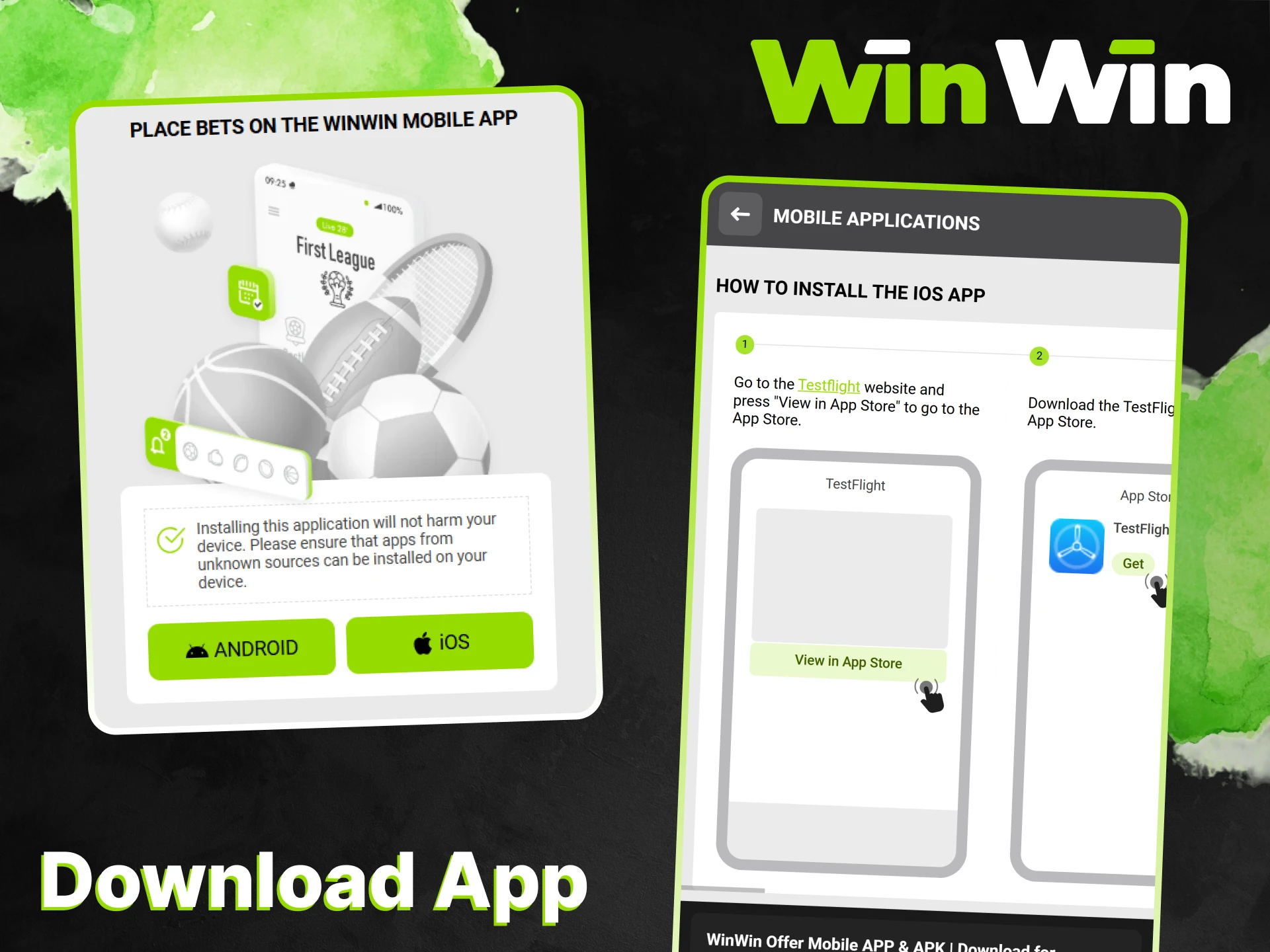 Find out how to download the WinWin iOS app.