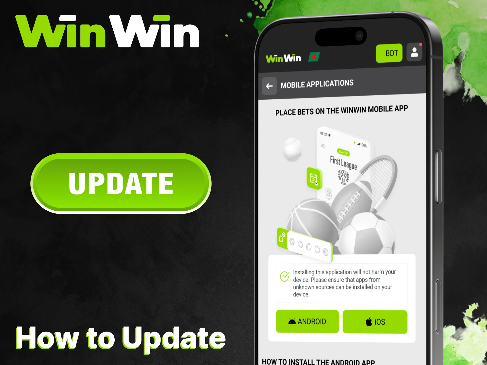 Easily update the WinWin app on Android and iOS devices.