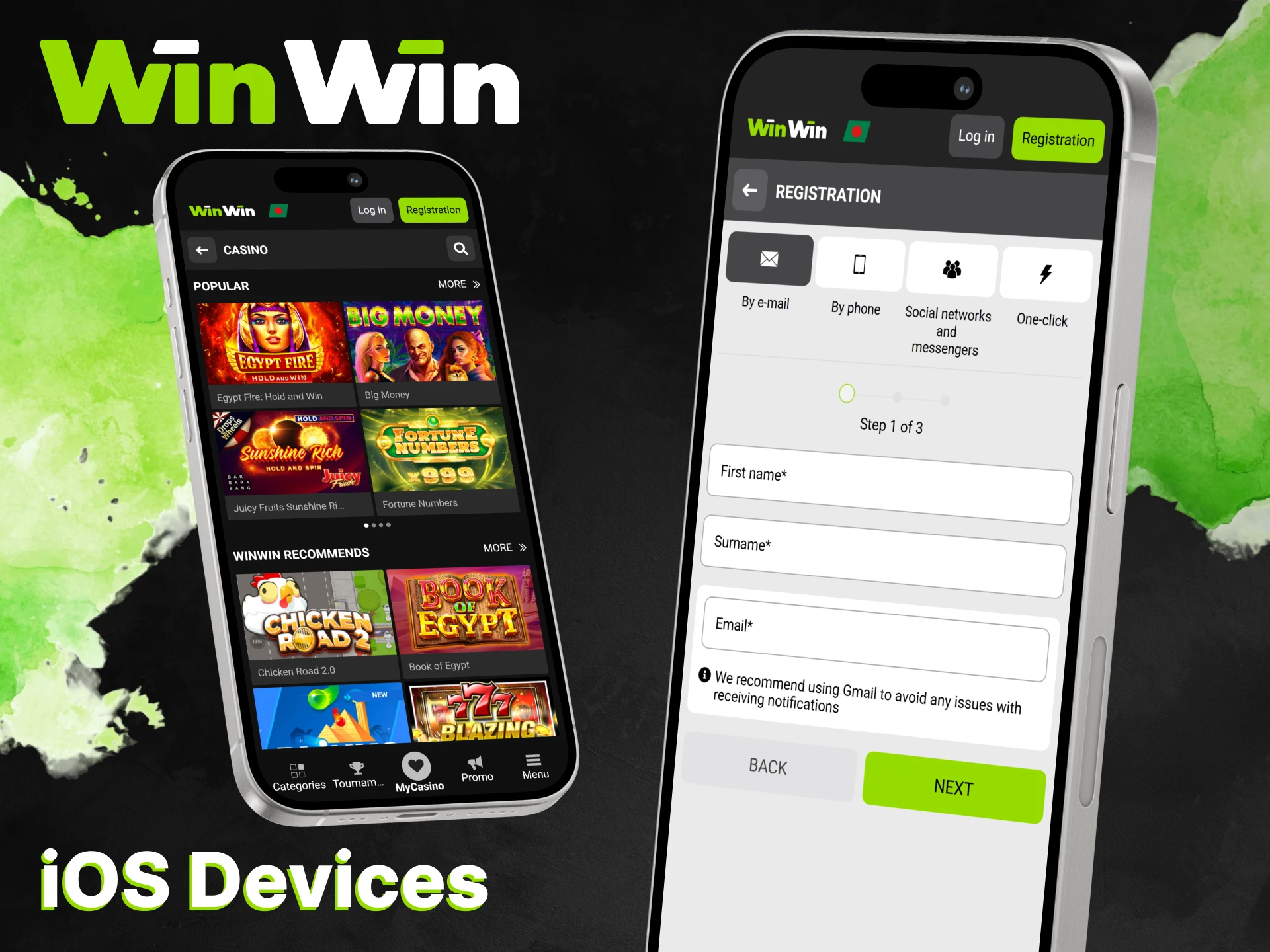 A wide range of iOS devices are compatible with WinWin.