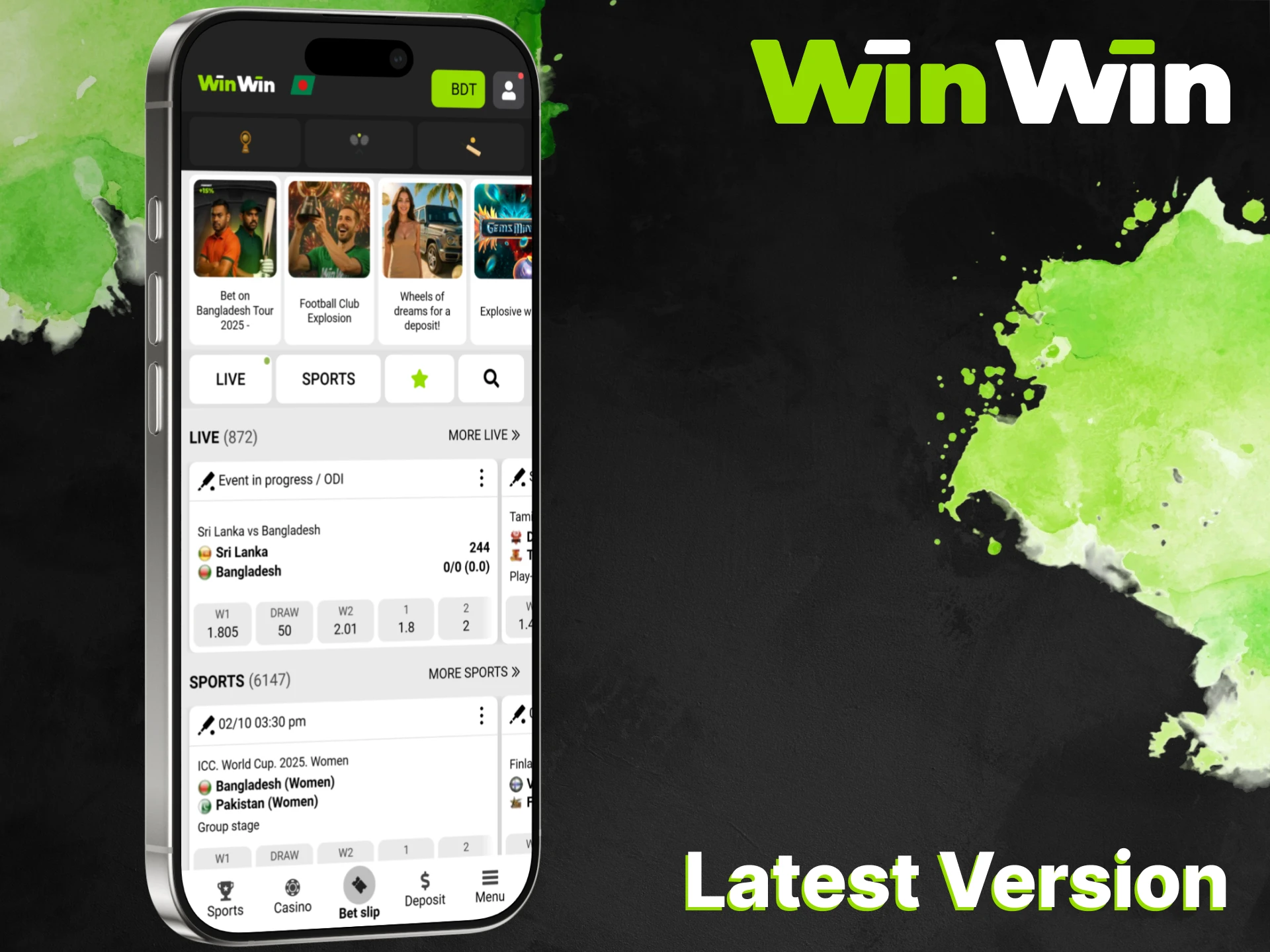 Check for updates in the latest version of the WinWin application.