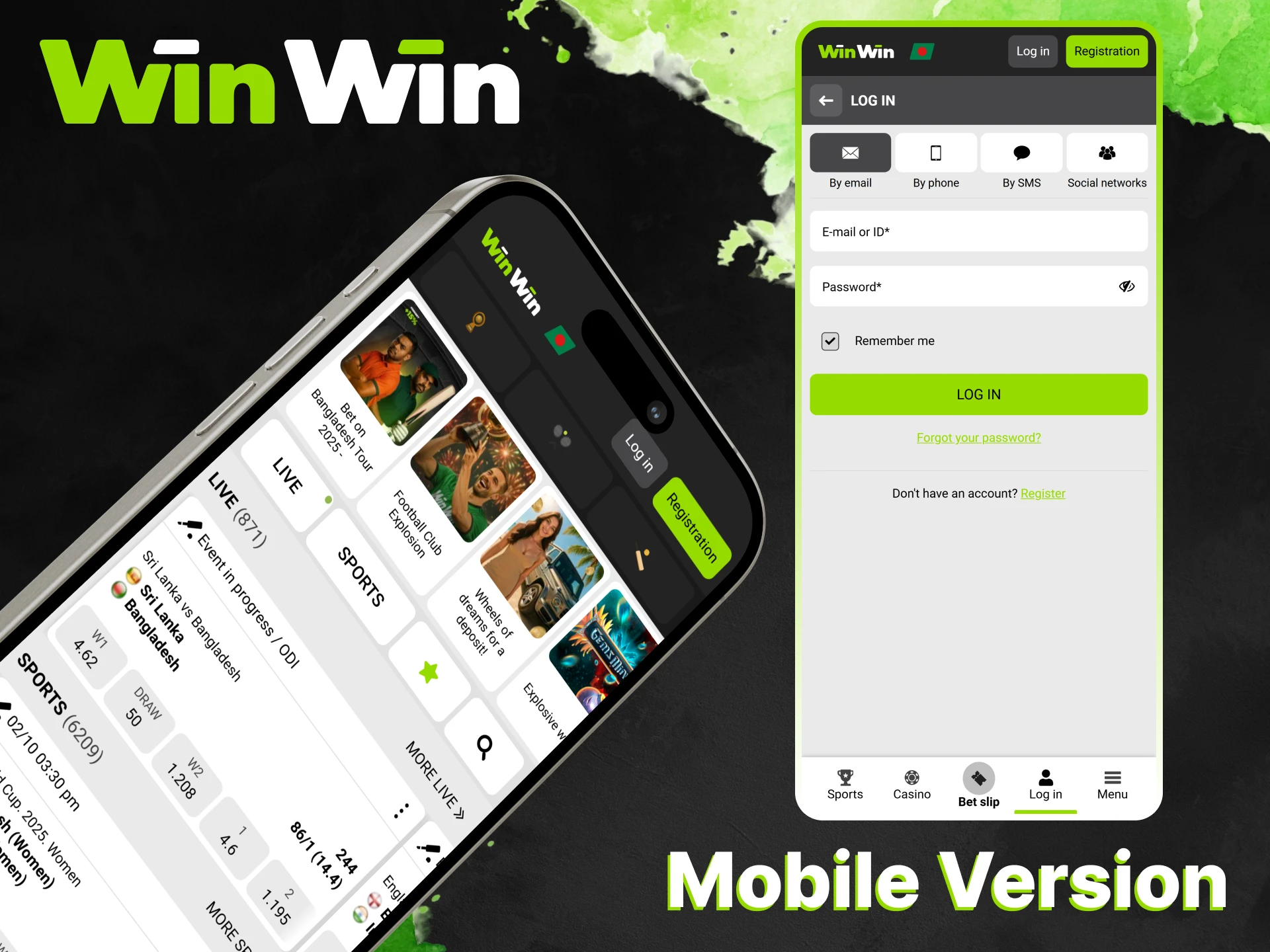If you don't want to install the WinWin app, use the mobile version.