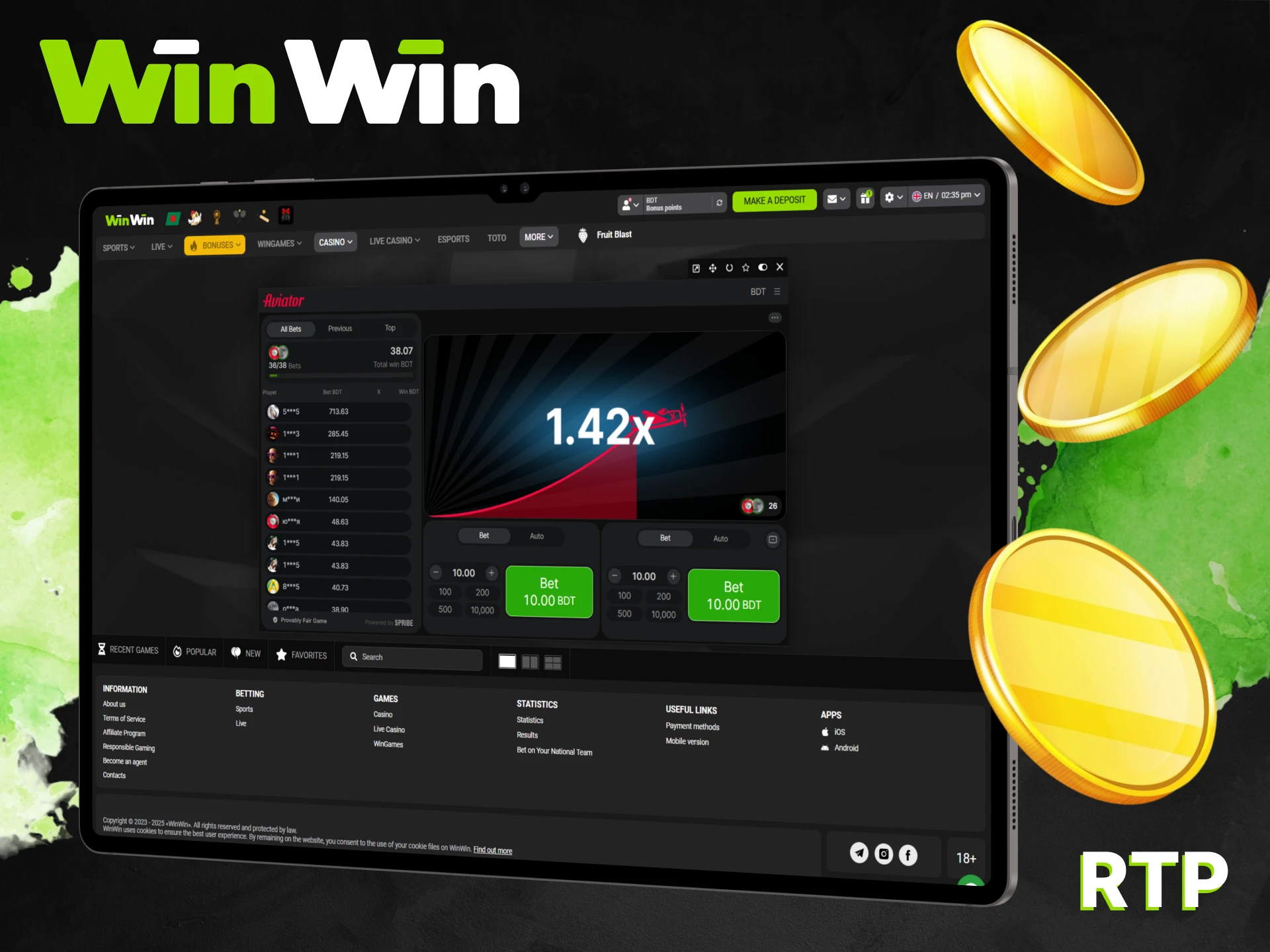 Find out about RTP in WinWin Aviator.