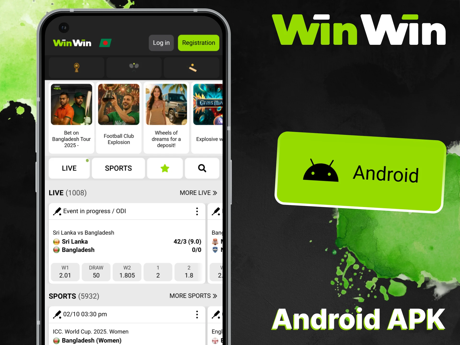 Download the official WinWin APK file to install the app on your Android device.