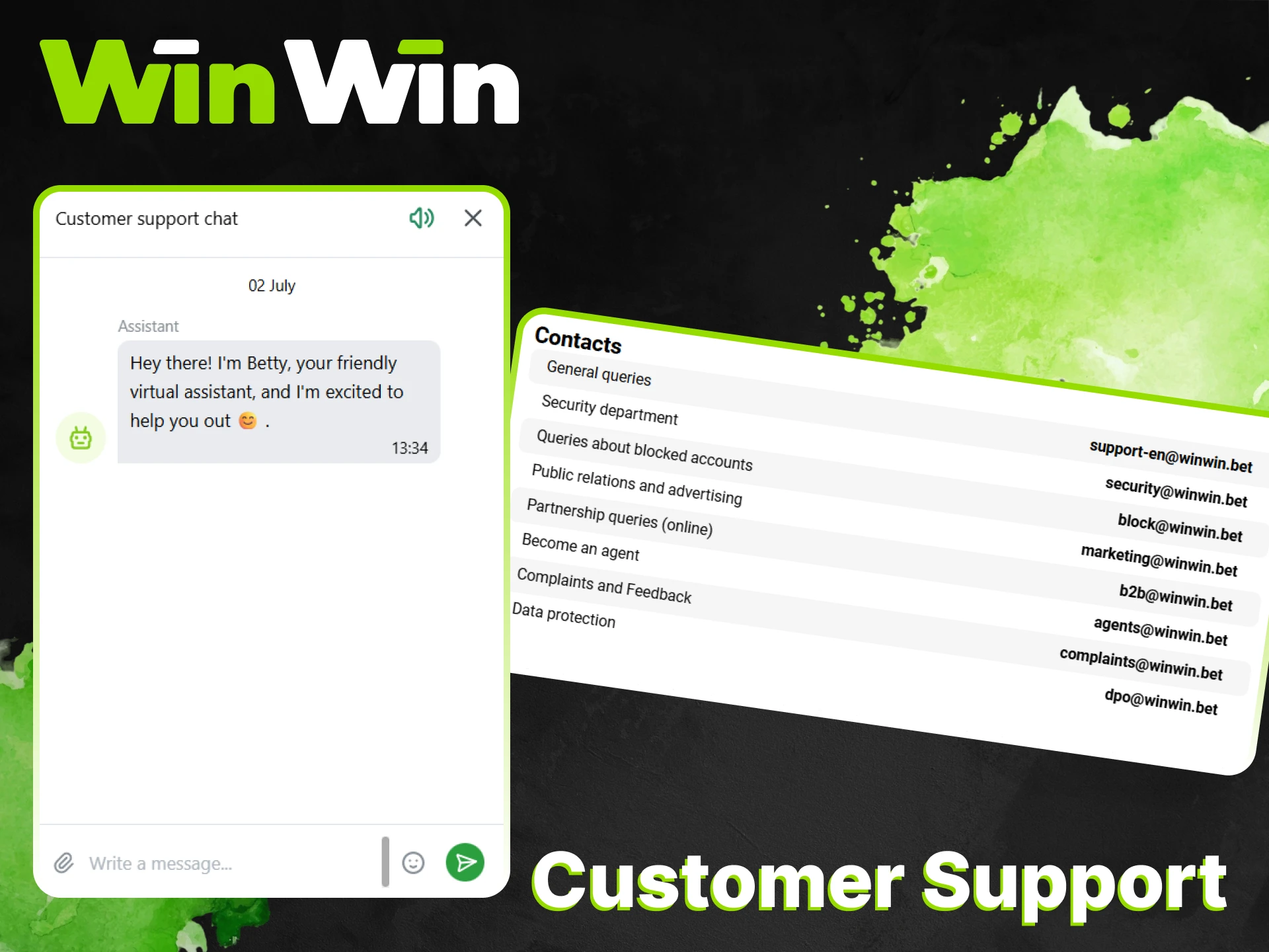 If you have problems with payments, contact WinWin support.