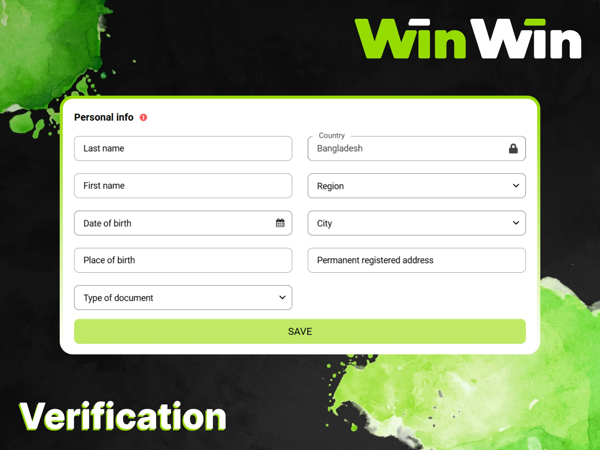 After registration, verify your WinWin account.