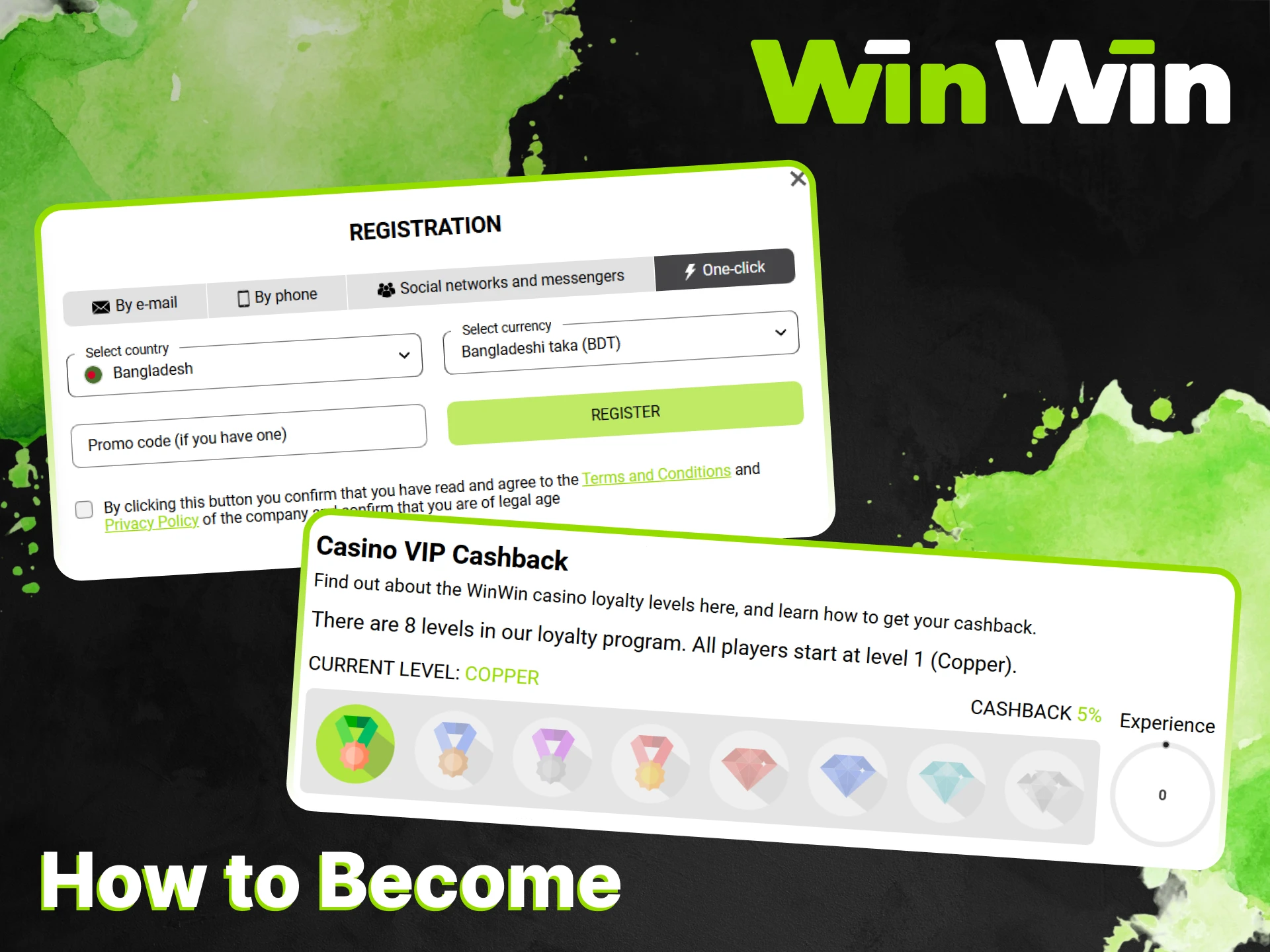To participate in the WinWin VIP program, you simply need to register on the platform.